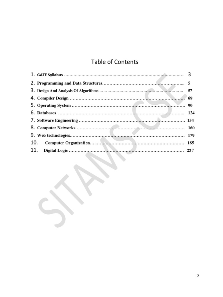GATE Computer Science Syllabus Overview | PDF | Pointer (Computer ...