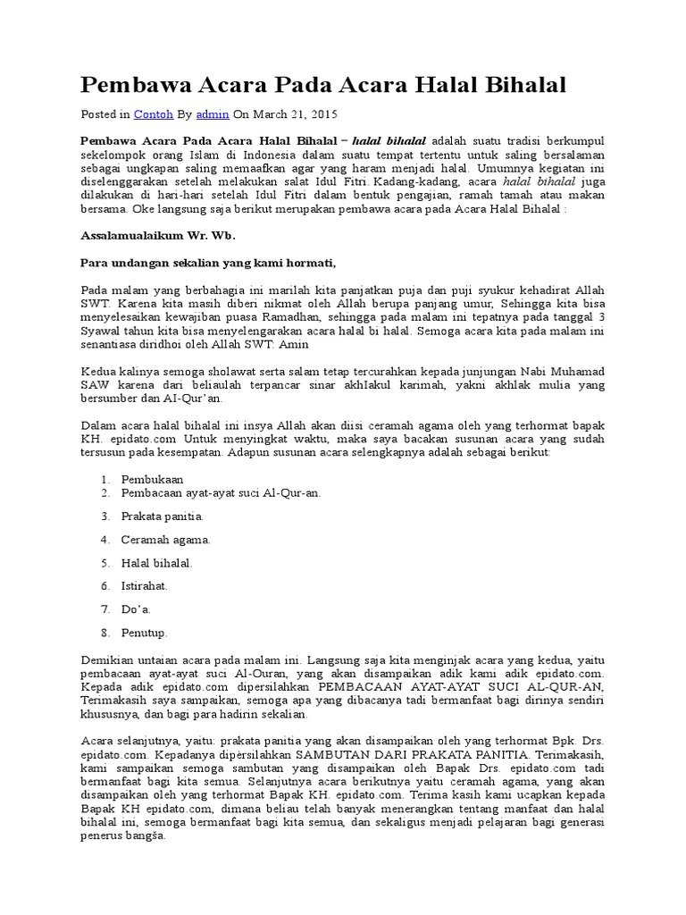 Pembawa Acara Bahasa Jawa