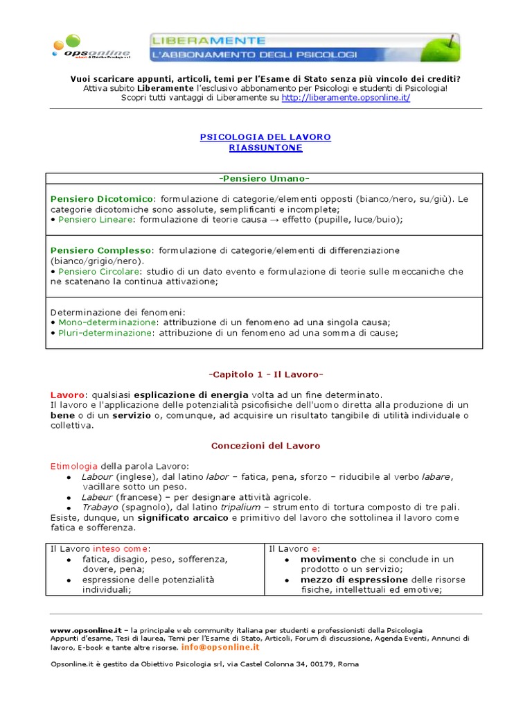 Avallone Psicologia Del Lavoro E Delle Organizzazioni Pdf