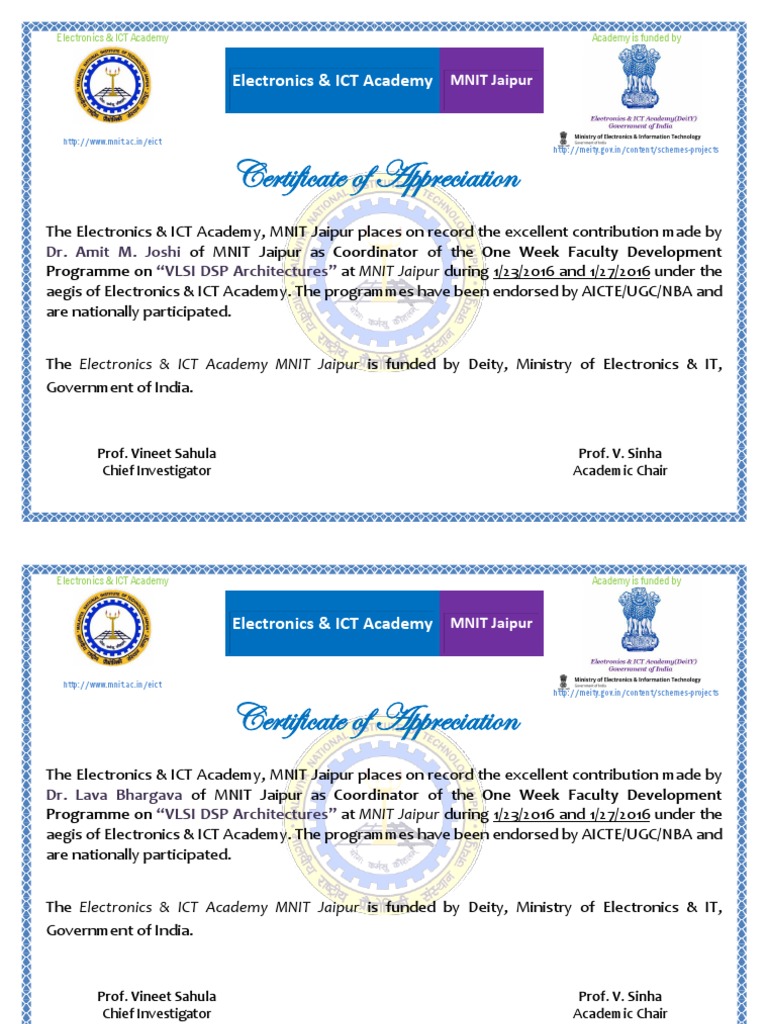 MEITY Funded Faculty Development Programs | PDF | Information And ...