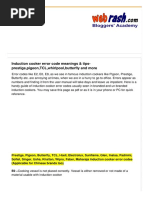 Download Induction Cooker Error Code Meanings Tips Prestige by Raja PathamuthuG SN364121526 doc pdf