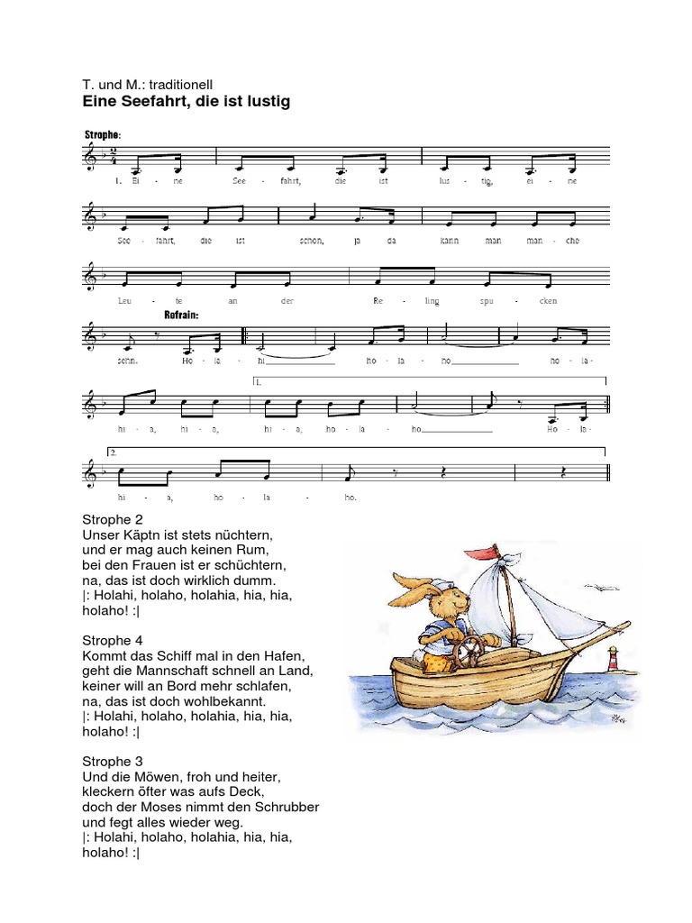 Eine Seefahrt Die Ist Lustig PDF PDF