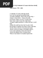 Sonnet VII - O Solitude! If I Must With Thee Dwell