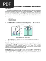 Float and Capacitance Level Sensor