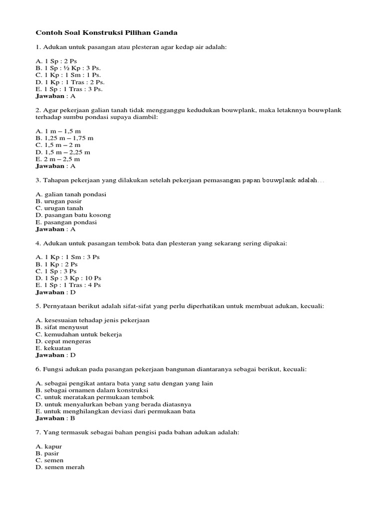 Soal Fungsi Kuadrat Kelas 9 Pilihan Ganda