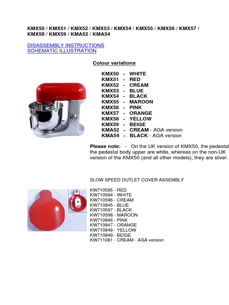 Kenwood KMX50 Series Parts Diagram | PDF | Transmission (Mechanics