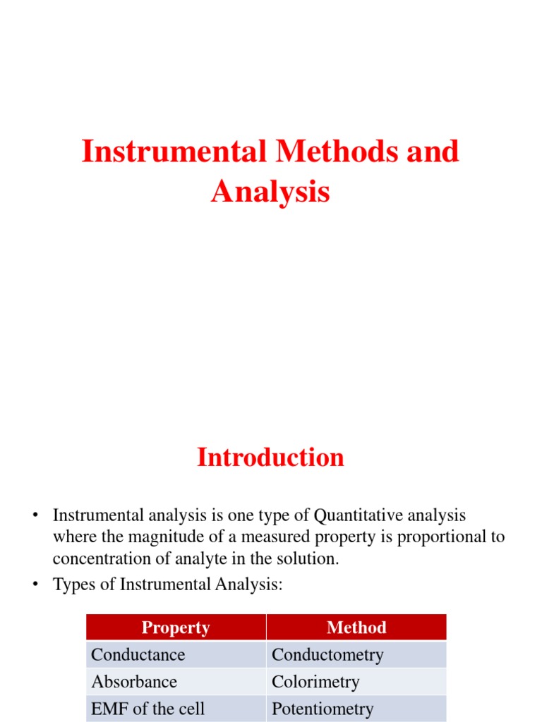 Instrumental Analysis | PDF | Titration | Chemistry