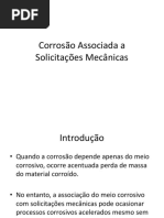 Corrosão e Esforços Mecânicos