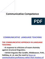 Communicative Competence in Language Teaching