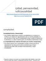 Complejidad, pervasividad, multicausalidad