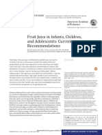 Fruit Juice in Infants and Children Current Recommendations