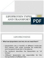 Lipoprotein Types and Transport
