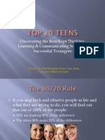 Discovering The Best-Kept Thinking, Learning & Communicating Secrets of Successful Teenagers