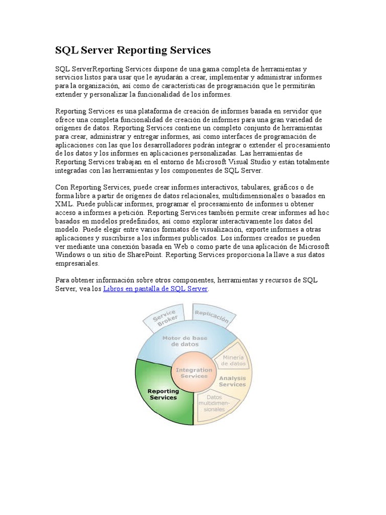 SQL Server Reporting Services en Espanol PDF | PDF | Servidor SQL de ...