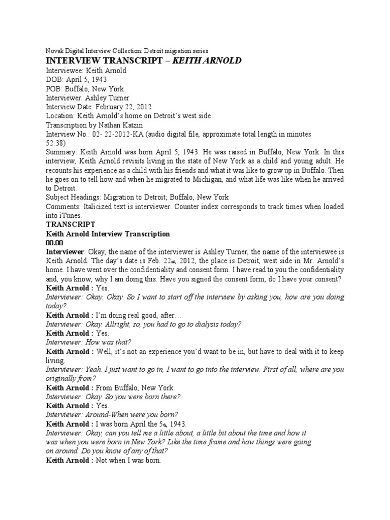 Transcript - Keith Arnold | PDF | Home & Garden | Mystery, Thriller ...