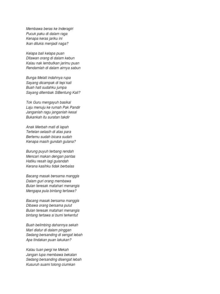 Skrip Pantun | PDF
