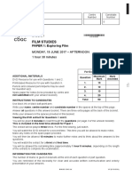 GCSE Film Studies Paper 1 2017