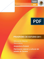 Programa de Estudio 2011 PATRIMONIOOAXACA