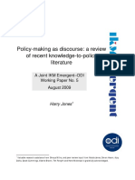 1&2. Jones 2009 Policy-Making As Discourse - A Review of Recent Knowledge-To-policy