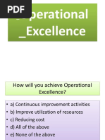Operational Excellence Operational Excellence