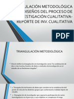 Triangulación de Recolección de Datos-Diseños Del Proceso de Investigación Cualitativa