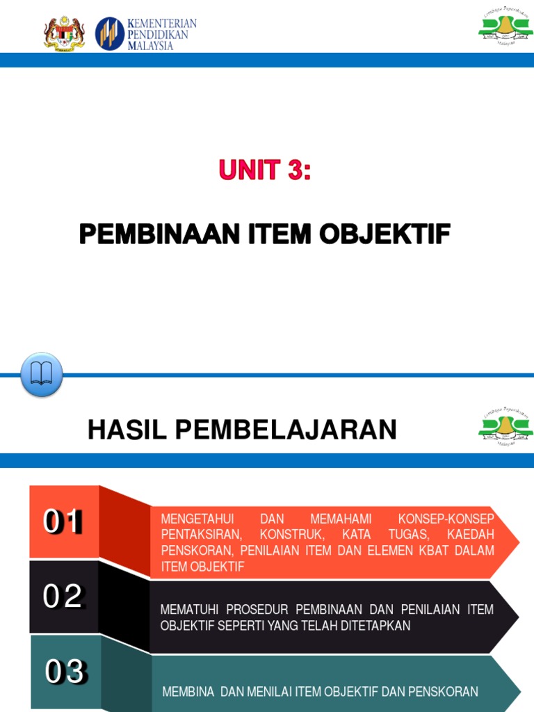 Pembinaan Item Objektif Dan Kbat