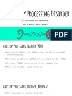 10-17-16 Exceptionalities Presentation - Auditory Processing Disorder