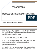 Econometria: Mtro. Horacio Catalán Alonso