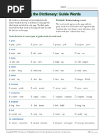 Using The Dictionary-Guide Words