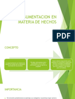 Argumentacion en Materia de Hechos