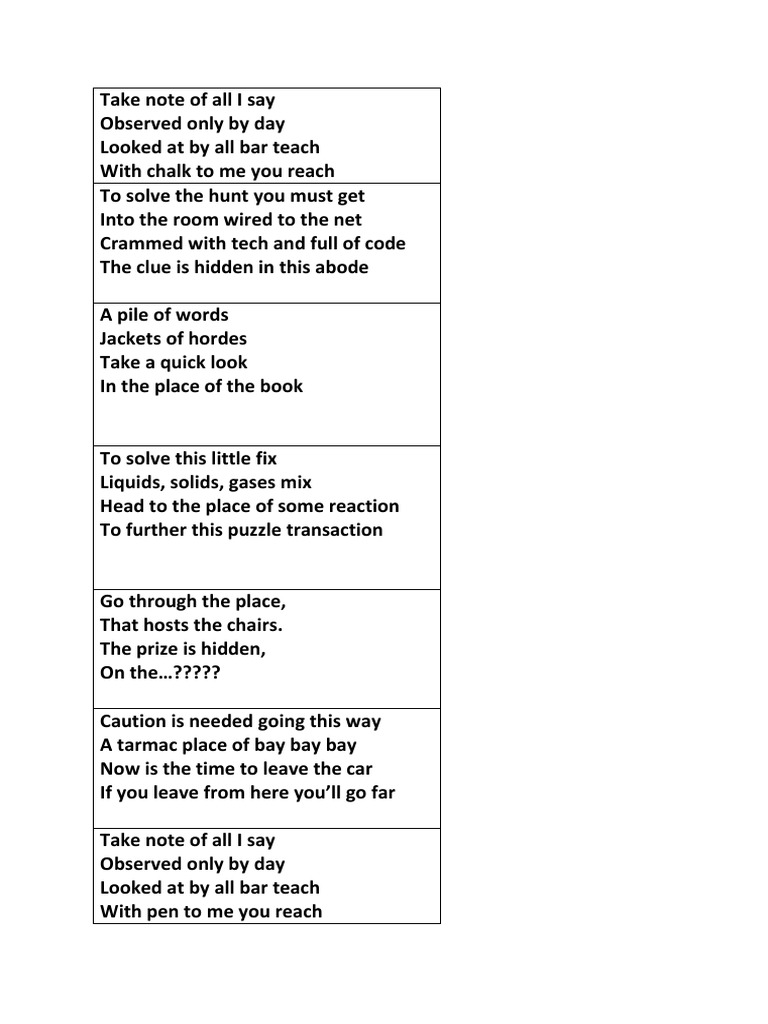 Puzzle and Riddle Challenge Guide | PDF | Leisure