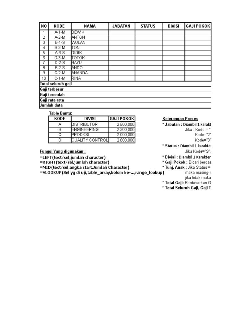 Soal Ujian Praktek Excel X Simdig