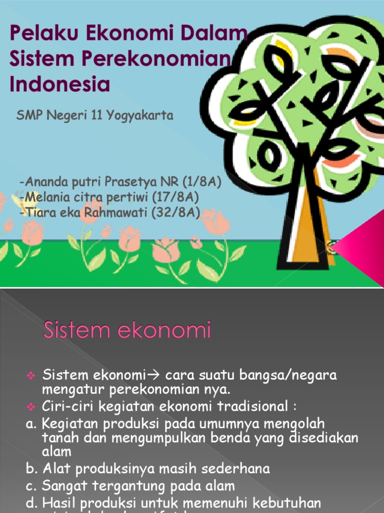 Pelaku Ekonomi Dalam Sistem Perekonomian Indonesia