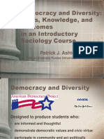 Democracy and Diversity: Skills, Knowledge, and Outcomes in An Introductory Sociology Course