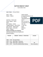 Daftar Riwayat Hidup Sinta