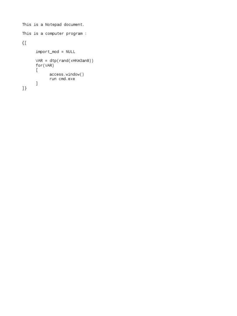 This is a notepad document this is a computer program import mod