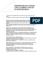 Como Administrar o Nosso Tempo de Acordo Com Os Planos de Deus