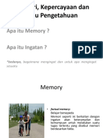 Memori, Kepercayaan, dan Ilmu Pengetahuan