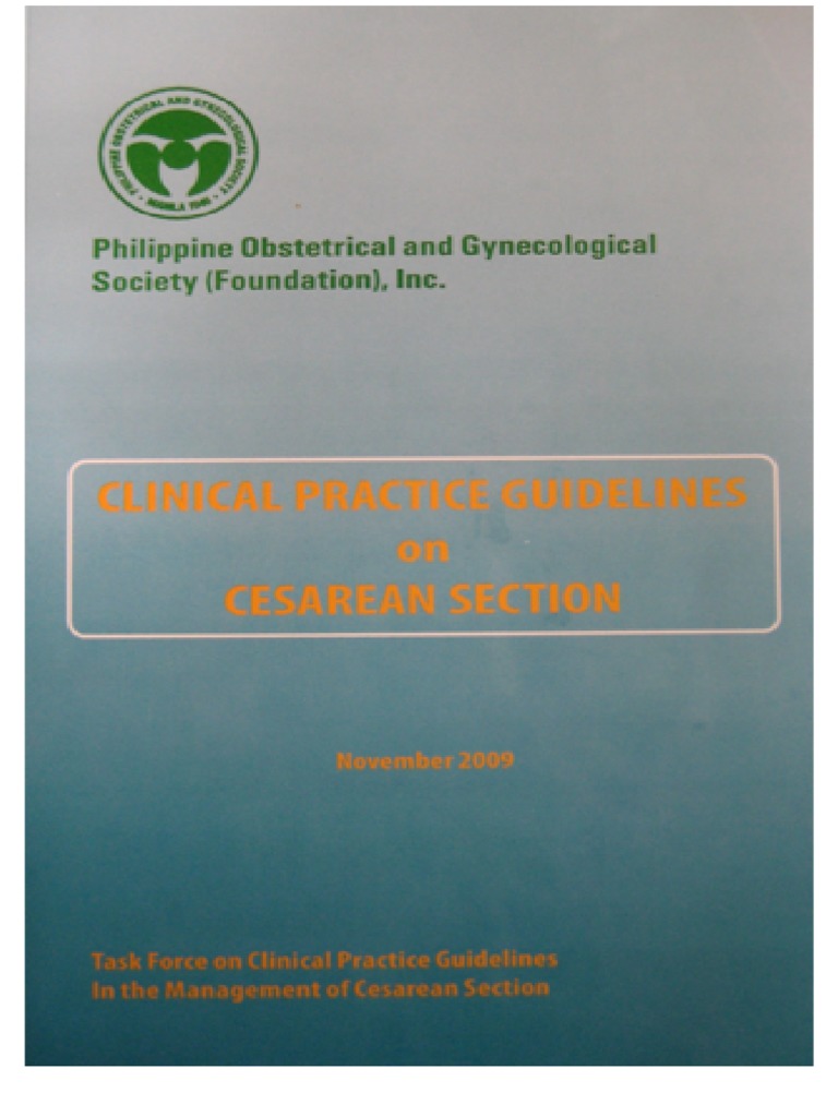 CPG POGS Cesarean Section | PDF | Herpes Simplex | Childbirth