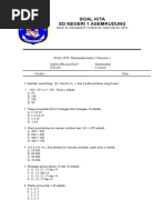 Soal UTS Matematika Kelas 5 Semester 1