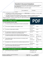 Methodology Checklist 6: Economic Evaluations: Section 1: Internal Validity