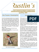 Apr-May 2009 Rustlin's Newsletter Prairie and Timbers Audubon Society 