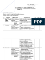 Istorie Universală Antică Şi Medievală: Planificarea Calendaristică (Macroproiectarea Instruirii)