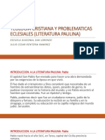 Teologia Cristiana y Problematicas Eclesiales (Literatura Paulina