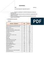 Datos para el cuaderno de obra.