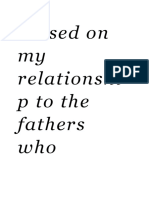 Based On My Relationshi Ptothe Fathers Who: Afafasafasf