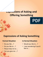 Expressions of Asking and Offering Something