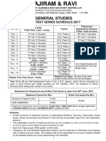 GS Main Test Series 2017 Details June 17