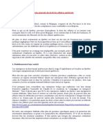 Canada - Cadre Juridique - Approche Générale Du Droit Des Affaires Québécois