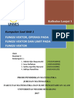 Kumpulan Soal Kalkulus Lanjut Fungsi Vektor Dan Operasinya